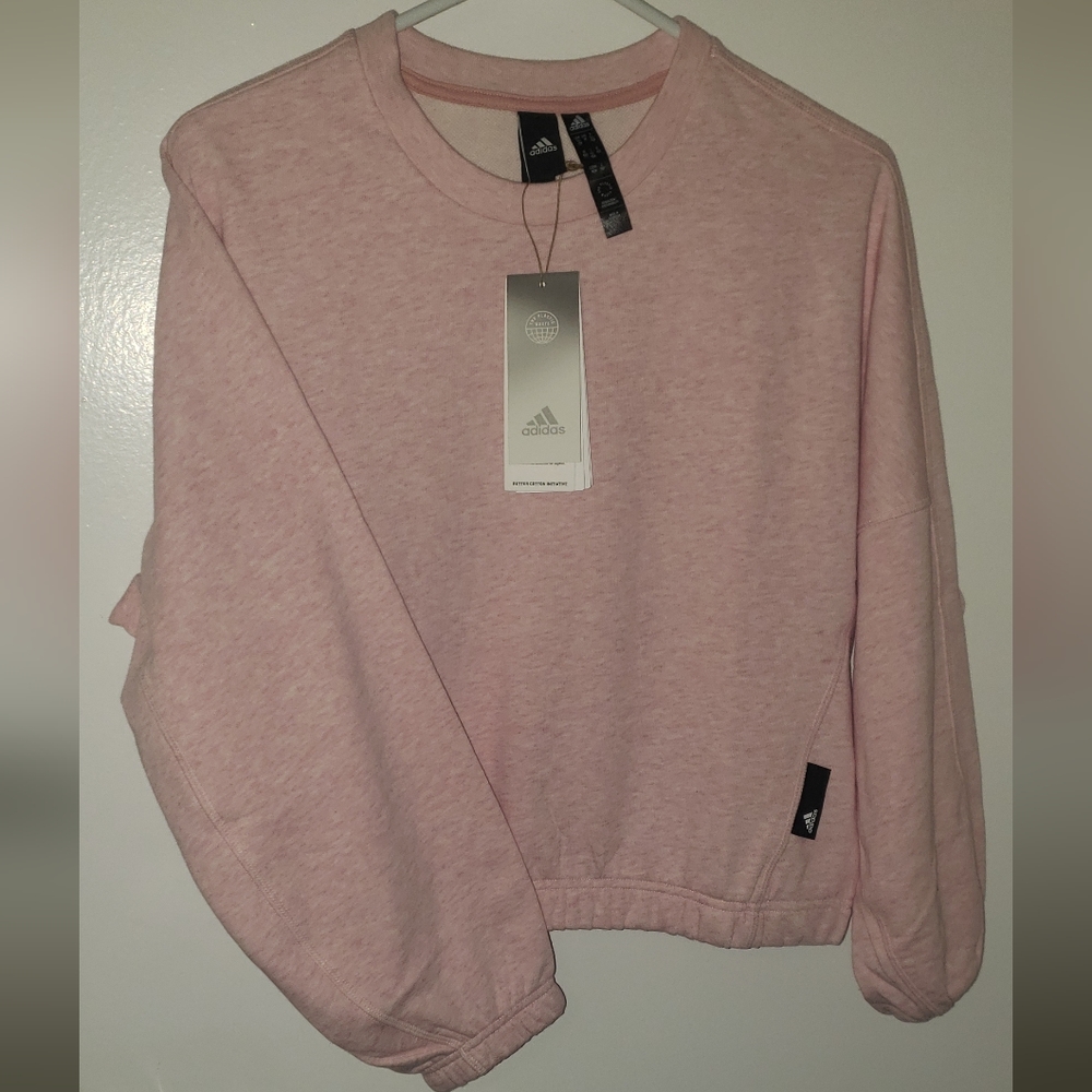 ADIDAS cropped crew neck sweater